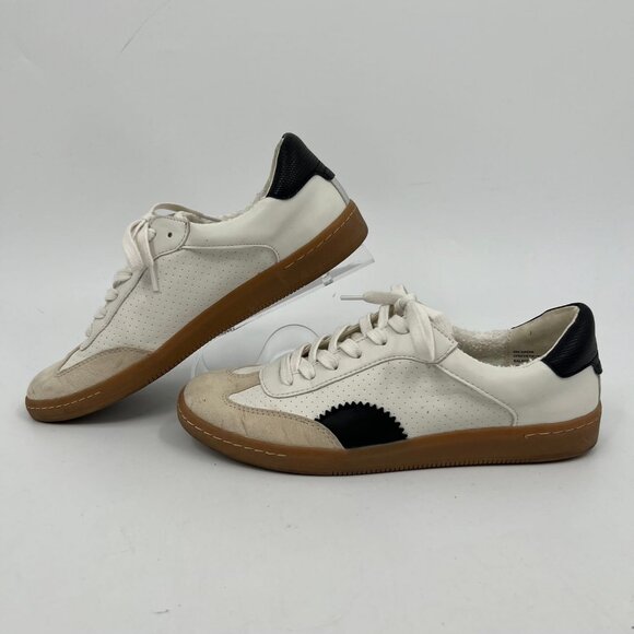 Dolce Vita White & Black Nadia Low Top Sneakers | Size 6 - Picture 3 of 10